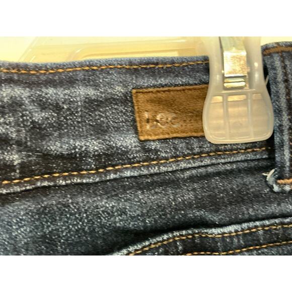 LEE Jeans Women's Dark Wash Regular Fit Boot Cut Stretch Blue Size 14 Medium - Picture 6 of 9